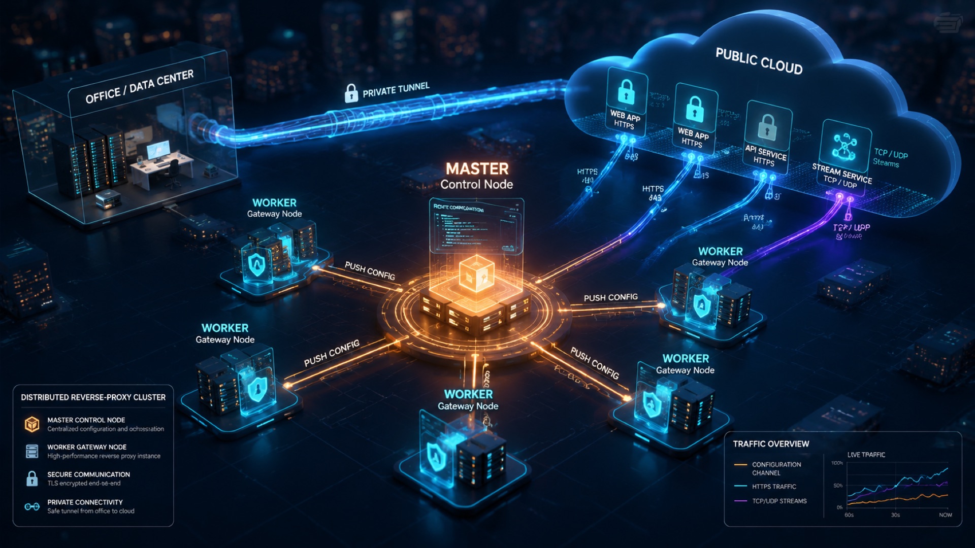 FastGateway Master/Worker cluster
